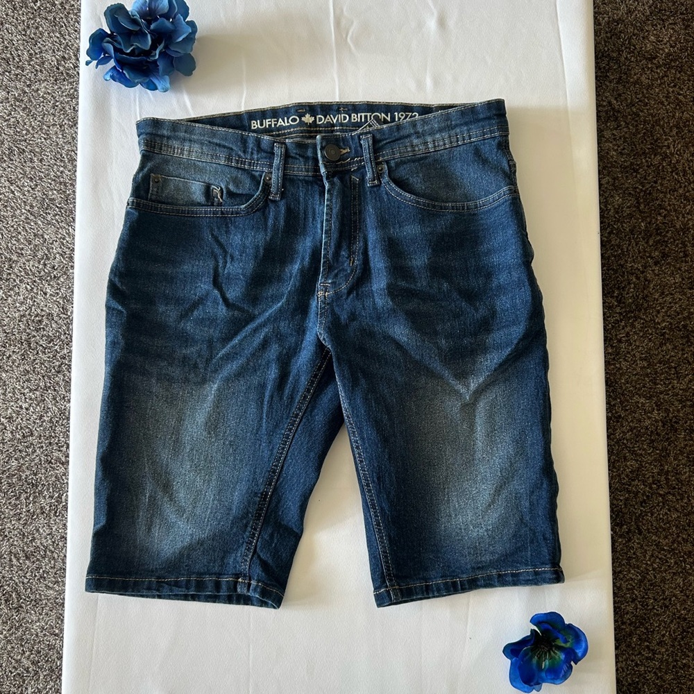 Buffalo David Bitton Men's Dark Blue Jean Shorts